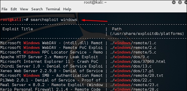 Searchsploit kali linux как пользоваться